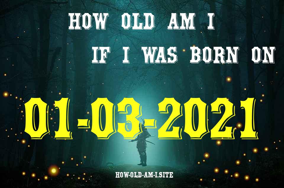 ᐈ Born On 01 March 2021 My Age in 2024? [100% ACCURATE Age Calculator!]