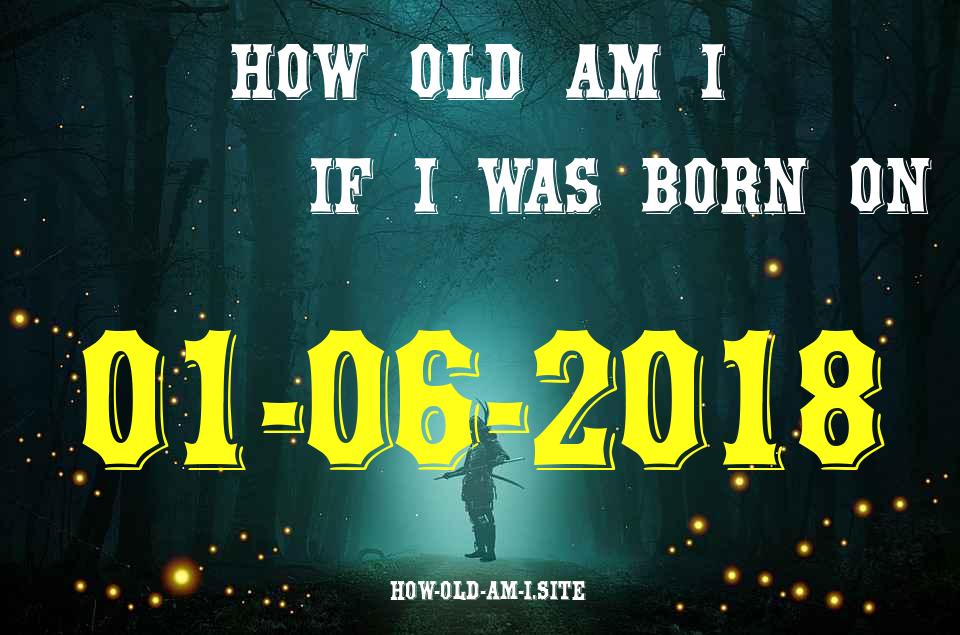 ᐈ Born On 01 June 2018 My Age in 2024? [100% ACCURATE Age Calculator!]