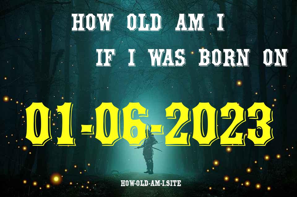 ᐈ Born On 01 June 2023 My Age in 2024? [100% ACCURATE Age Calculator!]