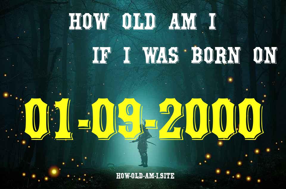 ᐈ Born On 01 September 2000 My Age in 2024? [100% ACCURATE Age Calculator!]
