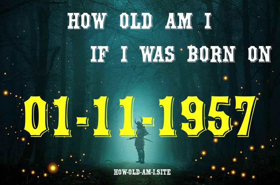 ᐈ Born On 01 November 1957 My Age in 2024? [100% ACCURATE Age Calculator!]