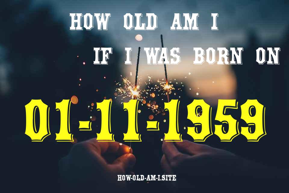 ᐈ Born On 01 November 1959 My Age in 2024? [100% ACCURATE Age Calculator!]