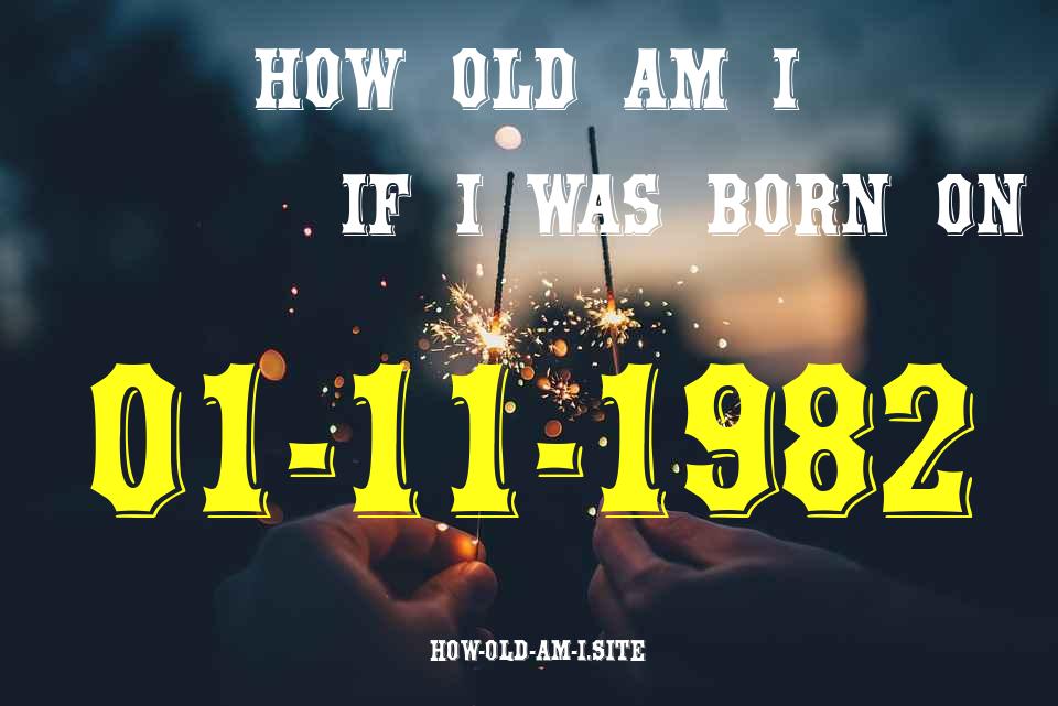 ᐈ Born On 01 November 1982 My Age in 2024? [100% ACCURATE Age Calculator!]