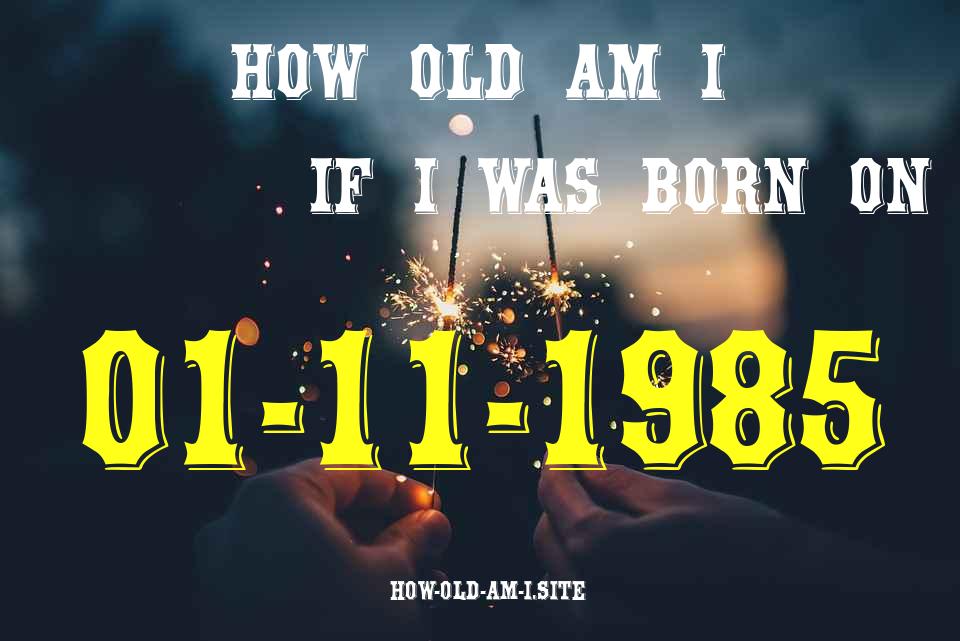 ᐈ Born On 01 November 1985 My Age in 2024? [100% ACCURATE Age Calculator!]