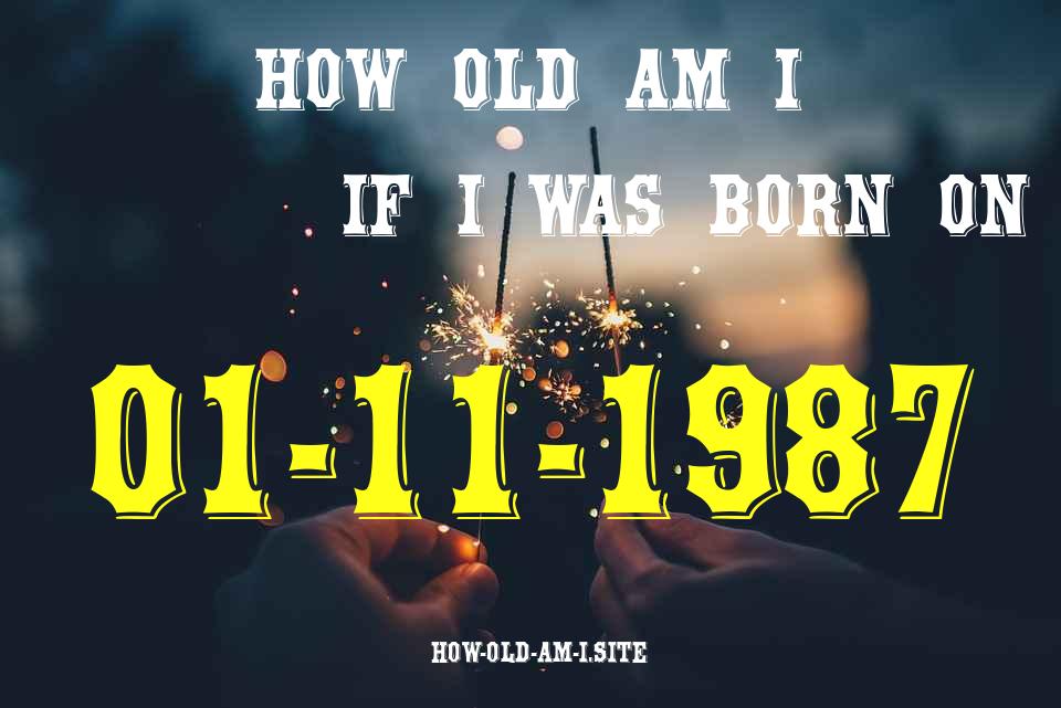ᐈ Born On 01 November 1987 My Age in 2024? [100% ACCURATE Age Calculator!]