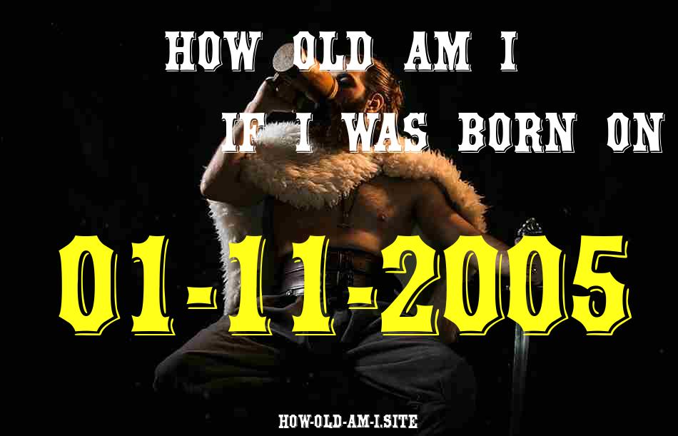ᐈ Born On 01 November 2005 My Age in 2024? [100% ACCURATE Age Calculator!]