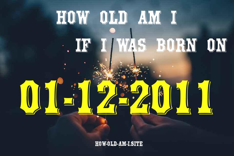 ᐈ Born On 01 December 2011 My Age in 2024? [100% ACCURATE Age Calculator!]