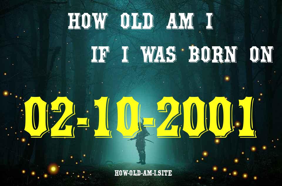 ᐈ Born On 02 October 2001 My Age in 2024? [100% ACCURATE Age Calculator!]