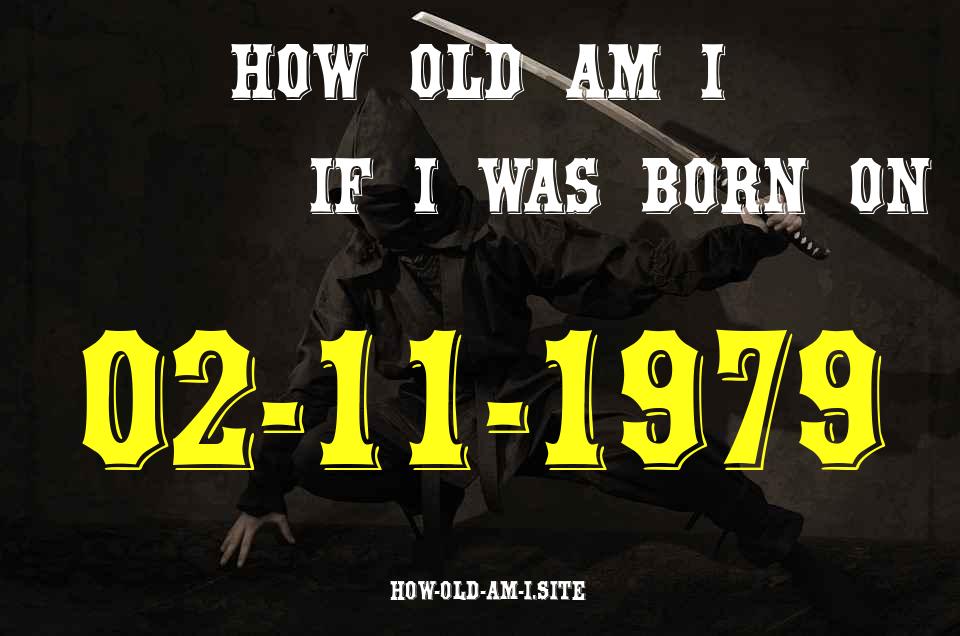 ᐈ Born On 02 November 1979 My Age in 2024? [100% ACCURATE Age Calculator!]