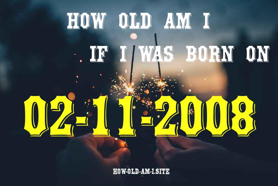 ᐈ Born On 02 November 2008 My Age in 2024? [100% ACCURATE Age Calculator!]