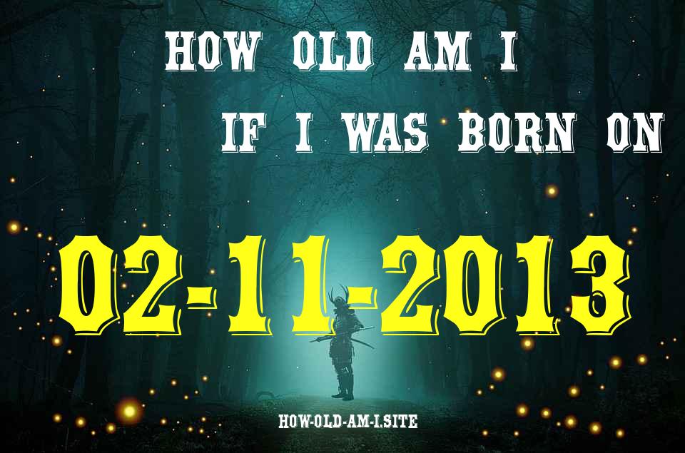 ᐈ Born On 02 November 2013 My Age in 2024? [100% ACCURATE Age Calculator!]