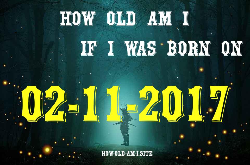 ᐈ Born On 02 November 2017 My Age in 2024? [100% ACCURATE Age Calculator!]
