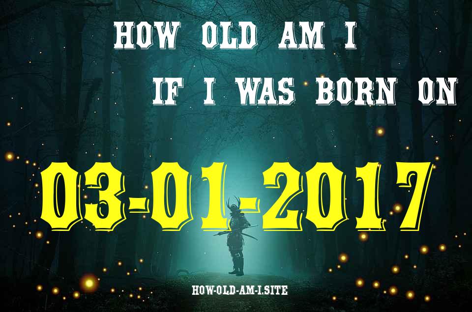 ᐈ Born On 03 January 2017 My Age in 2024? [100% ACCURATE Age Calculator!]