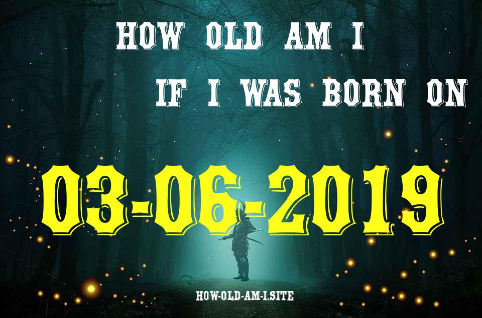 ᐈ Born On 03 June 2019 My Age in 2024? [100% ACCURATE Age Calculator!]