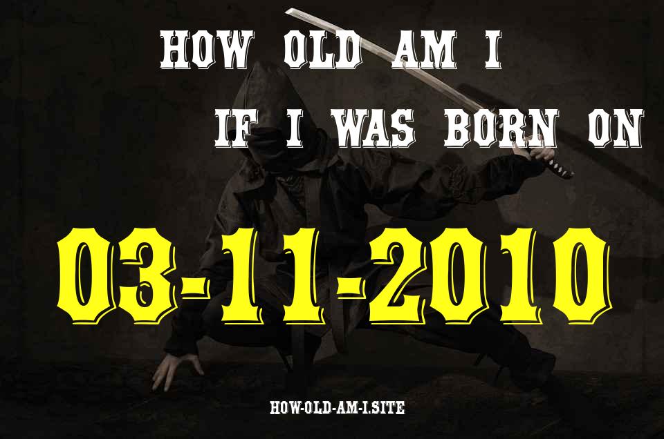 ᐈ Born On 03 November 2010 My Age in 2024? [100% ACCURATE Age Calculator!]