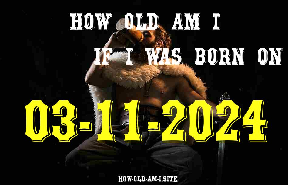 ᐈ Born On 03 November 2024 My Age in 2024? [100% ACCURATE Age Calculator!]