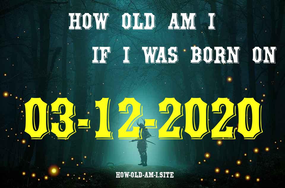 ᐈ Born On 03 December 2020 My Age in 2024? [100% ACCURATE Age Calculator!]