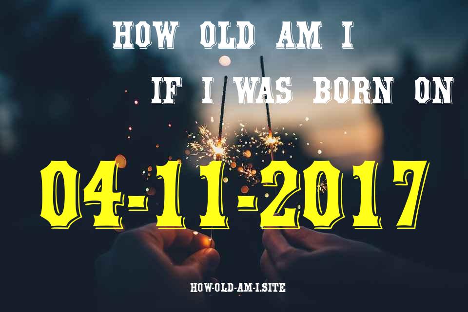 ᐈ Born On 04 November 2017 My Age in 2024? [100% ACCURATE Age Calculator!]