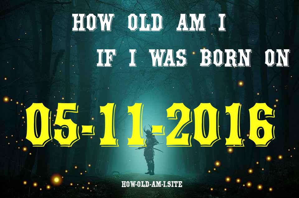 ᐈ Born On 05 November 2016 My Age in 2024? [100% ACCURATE Age Calculator!]