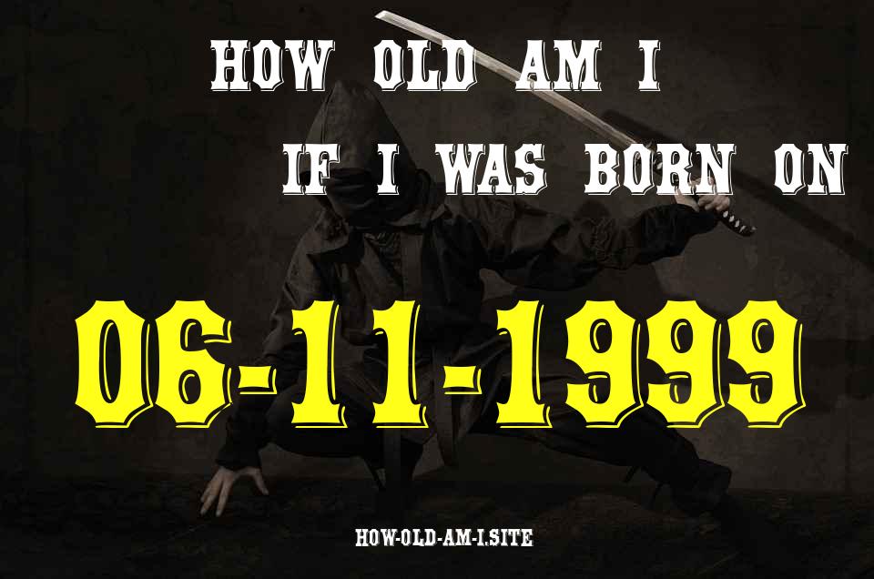 ᐈ Born On 06 November 1999 My Age in 2024? [100% ACCURATE Age Calculator!]