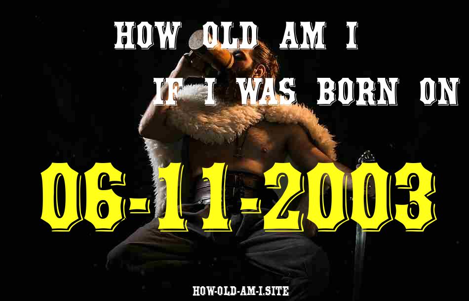 ᐈ Born On 06 November 2003 My Age in 2024? [100% ACCURATE Age Calculator!]