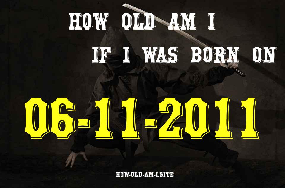 ᐈ Born On 06 November 2011 My Age in 2024? [100% ACCURATE Age Calculator!]