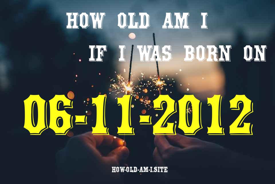 ᐈ Born On 06 November 2012 My Age in 2024? [100% ACCURATE Age Calculator!]