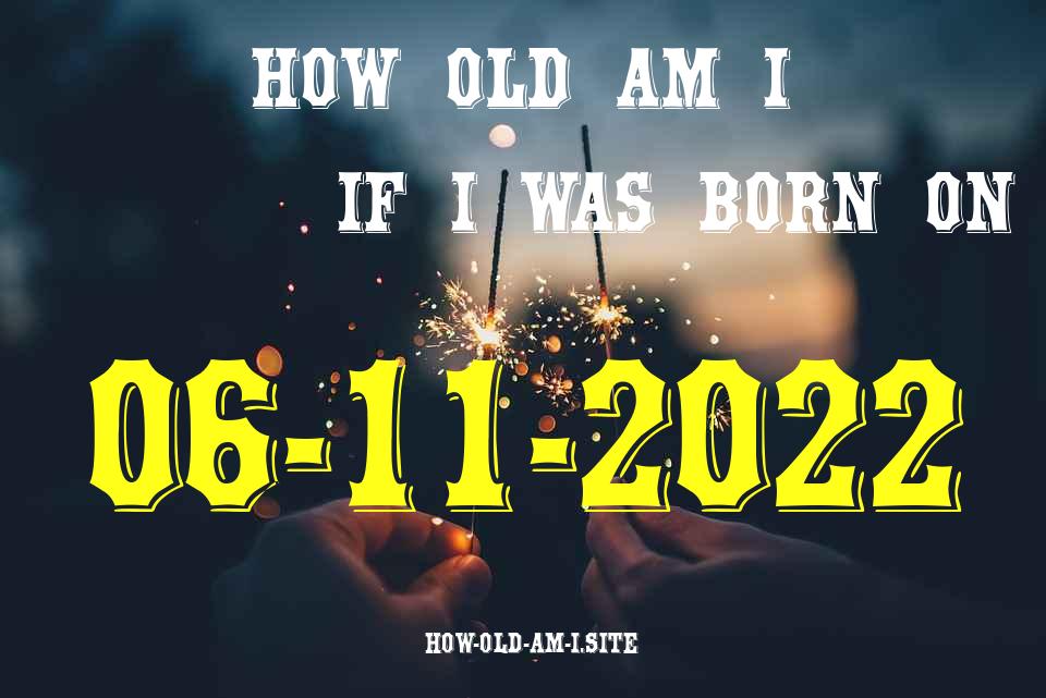 ᐈ Born On 06 November 2022 My Age in 2024? [100% ACCURATE Age Calculator!]