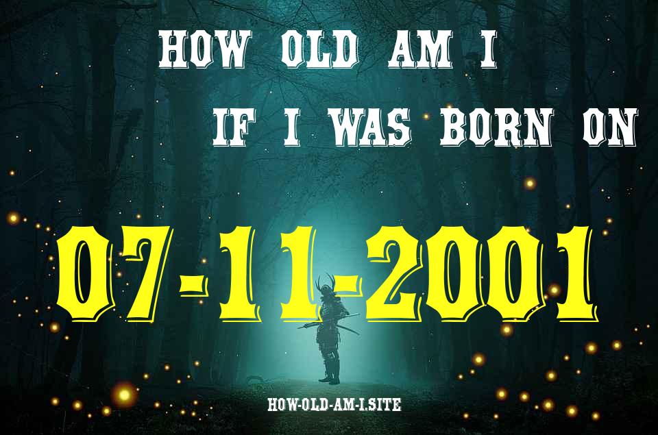 ᐈ Born On 07 November 2001 My Age in 2024? [100% ACCURATE Age Calculator!]