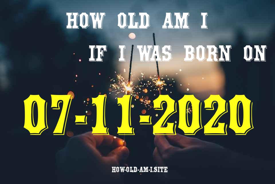 ᐈ Born On 07 November 2020 My Age in 2024? [100% ACCURATE Age Calculator!]