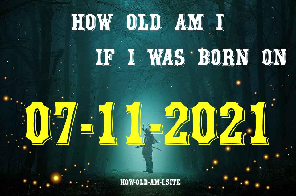 ᐈ Born On 07 November 2021 My Age in 2024? [100% ACCURATE Age Calculator!]