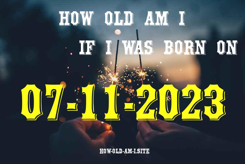 ᐈ Born On 07 November 2023 My Age in 2024? [100% ACCURATE Age Calculator!]