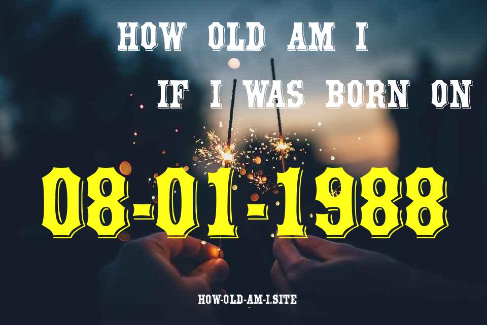 ᐈ Born On 08 January 1988 My Age in 2024? [100% ACCURATE Age Calculator!]
