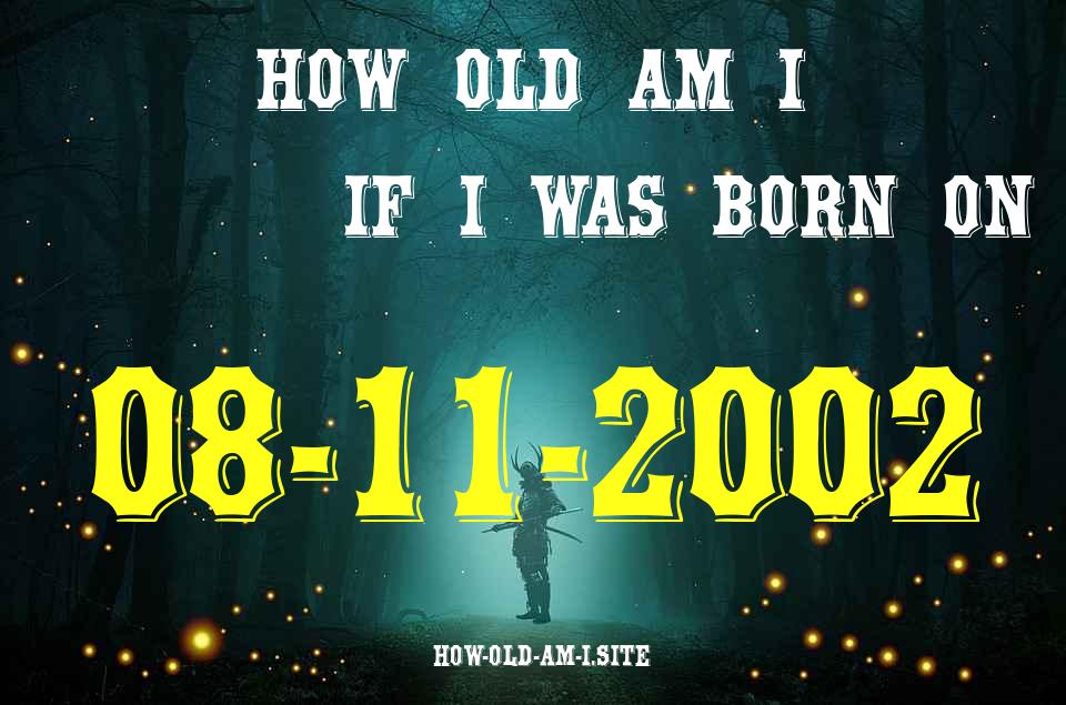 ᐈ Born On 08 November 2002 My Age in 2024? [100% ACCURATE Age Calculator!]