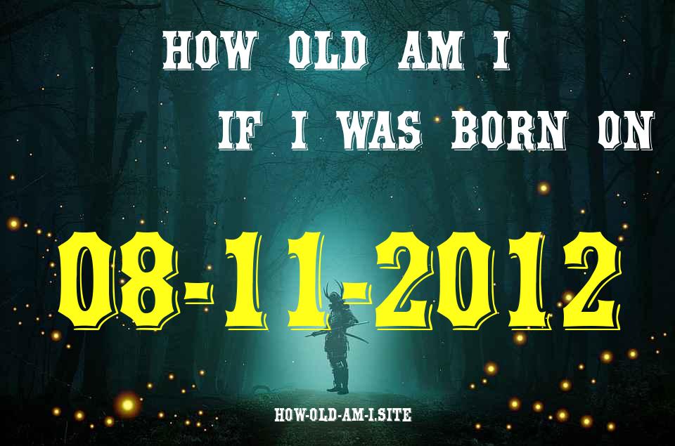 ᐈ Born On 08 November 2012 My Age in 2024? [100% ACCURATE Age Calculator!]