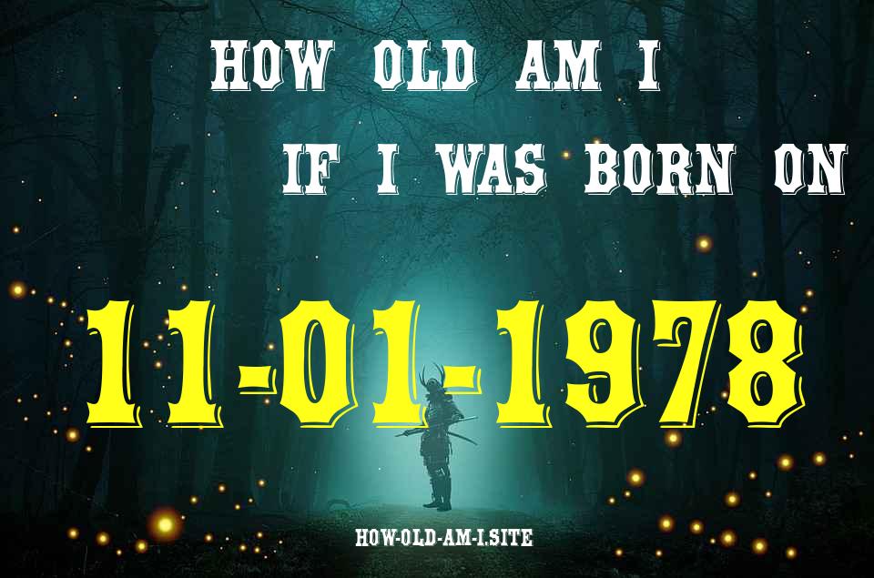 ᐈ Born On 11 January 1978 My Age in 2024? [100% ACCURATE Age Calculator!]