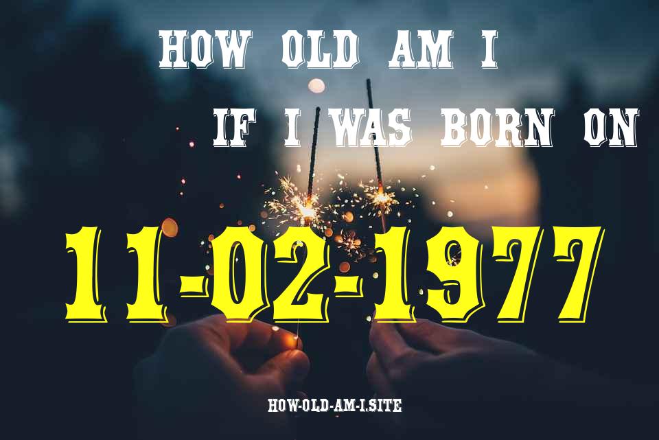 ᐈ Born On 11 February 1977 My Age in 2024? [100% ACCURATE Age Calculator!]