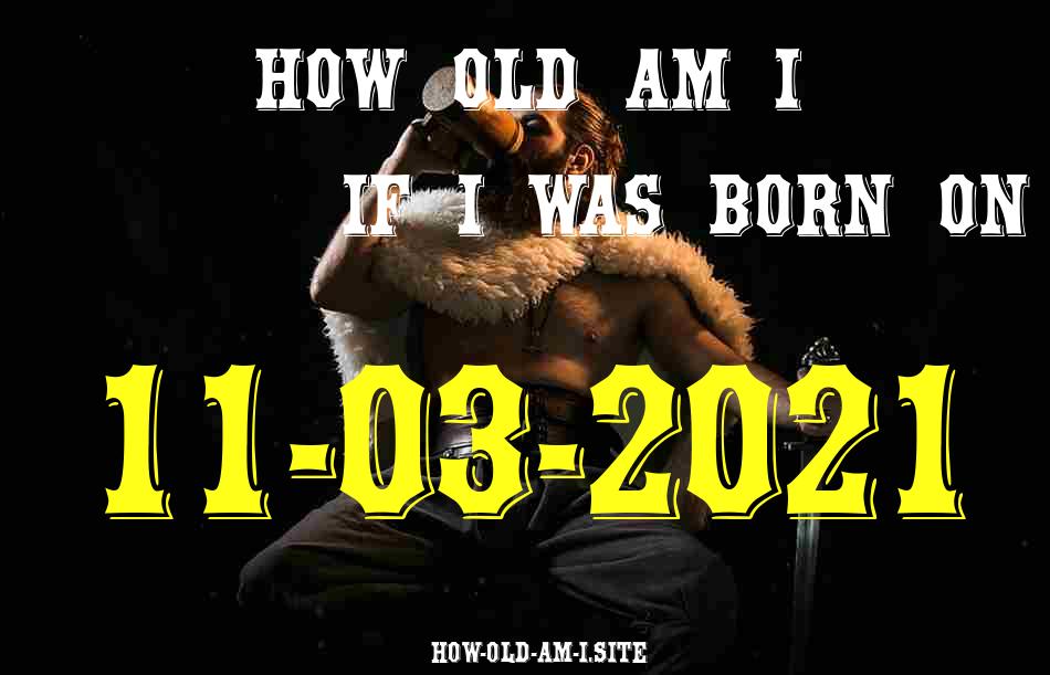 ᐈ Born On 11 March 2021 My Age in 2024? [100% ACCURATE Age Calculator!]