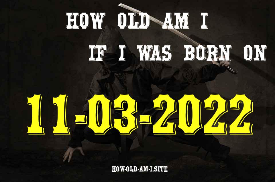 ᐈ Born On 11 March 2022 My Age in 2024? [100% ACCURATE Age Calculator!]