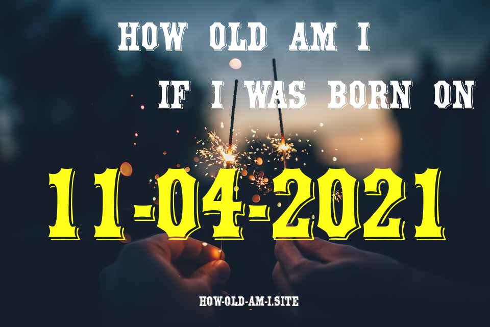 ᐈ Born On 11 April 2021 My Age in 2024? [100% ACCURATE Age Calculator!]