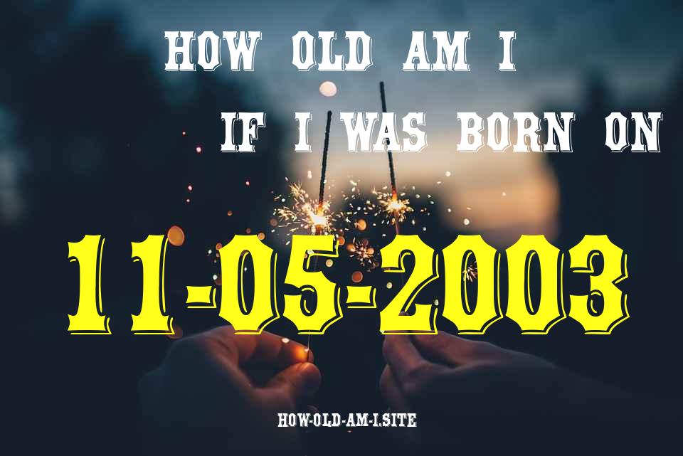 ᐈ Born On 11 May 2003 My Age in 2024? [100% ACCURATE Age Calculator!]