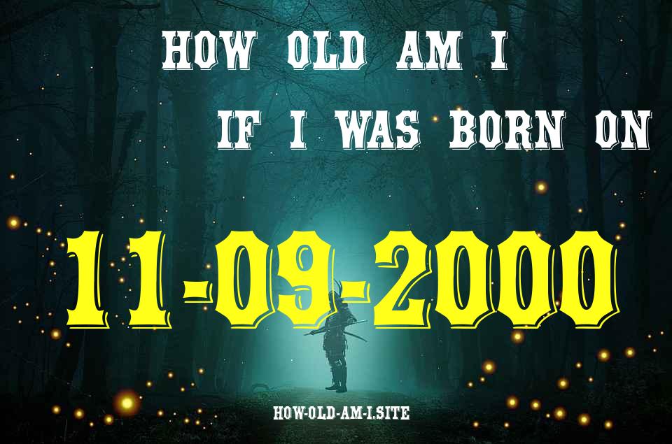 ᐈ Born On 11 September 2000 My Age in 2024? [100% ACCURATE Age Calculator!]
