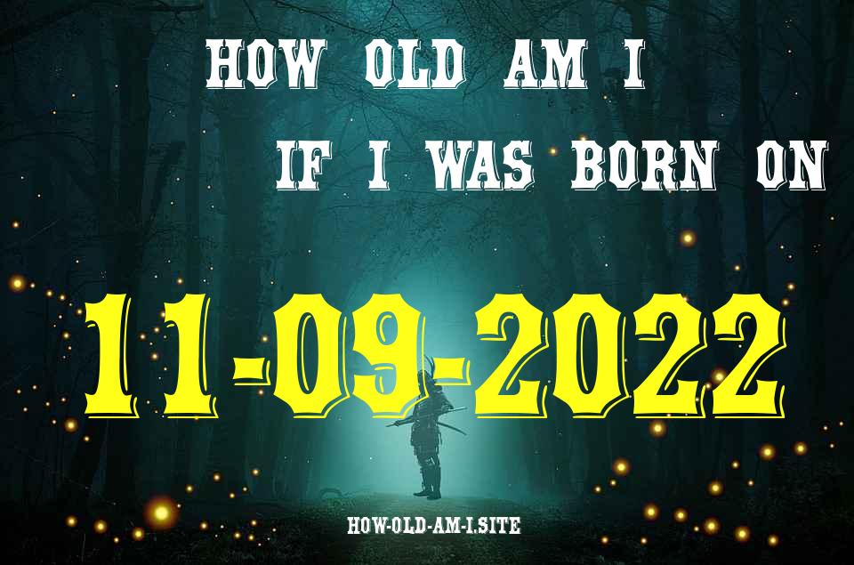 ᐈ Born On 11 September 2022 My Age in 2024? [100% ACCURATE Age Calculator!]