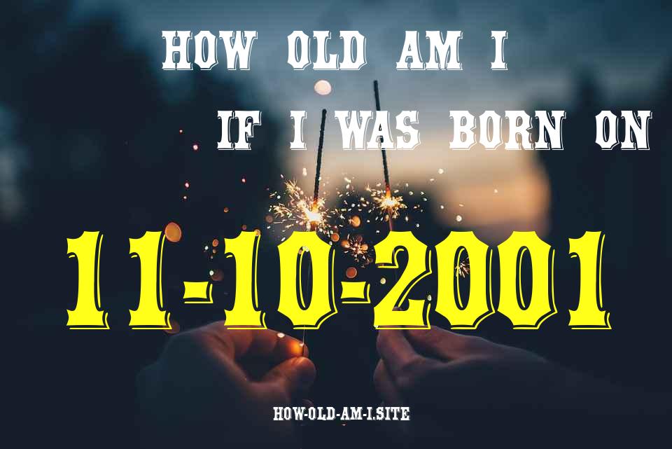 ᐈ Born On 11 October 2001 My Age in 2024? [100% ACCURATE Age Calculator!]