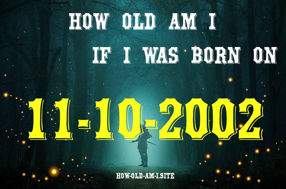 ᐈ Born On 11 October 2002 My Age in 2024? [100% ACCURATE Age Calculator!]