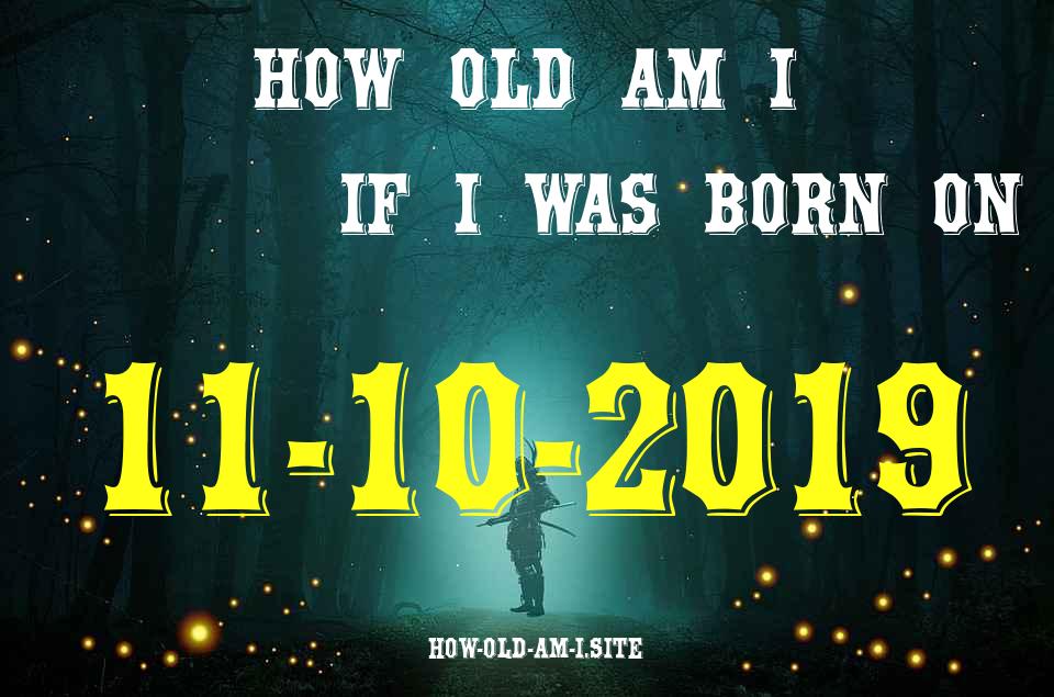 ᐈ Born On 11 October 2019 My Age in 2024? [100% ACCURATE Age Calculator!]