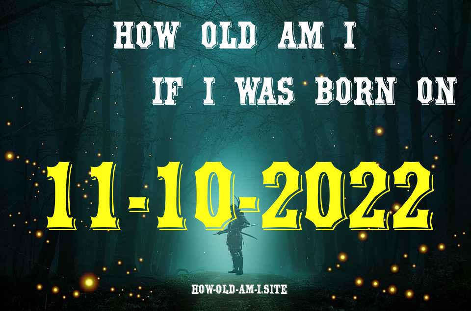 ᐈ Born On 11 October 2022 My Age in 2024? [100% ACCURATE Age Calculator!]