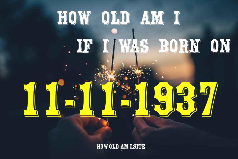 ᐈ Born On 11 November 1937 My Age in 2024? [100% ACCURATE Age Calculator!]