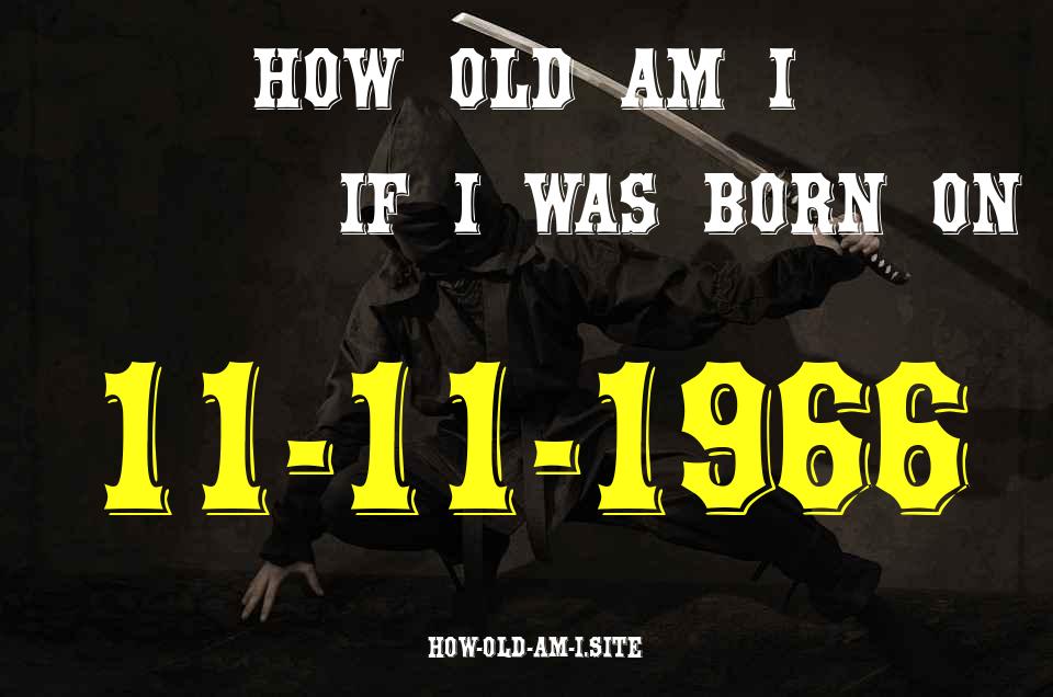 ᐈ Born On 11 November 1966 My Age in 2024? [100% ACCURATE Age Calculator!]
