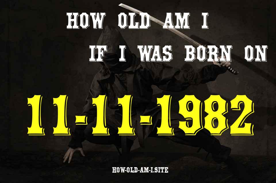 ᐈ Born On 11 November 1982 My Age in 2024? [100% ACCURATE Age Calculator!]